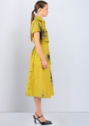 Splatter Wrap Dress