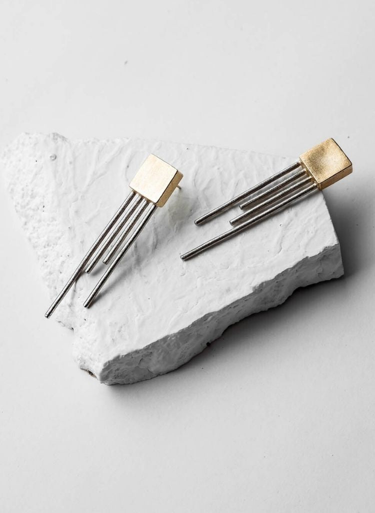 Square Trinity Earrings RTS