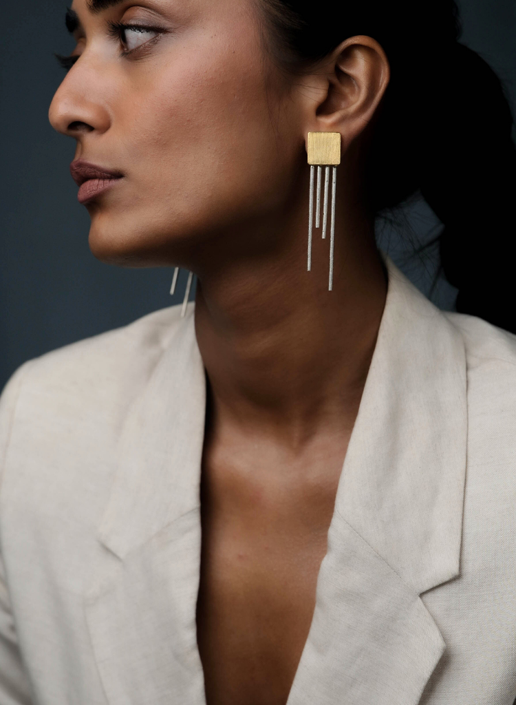 Square Trinity Earrings RTS