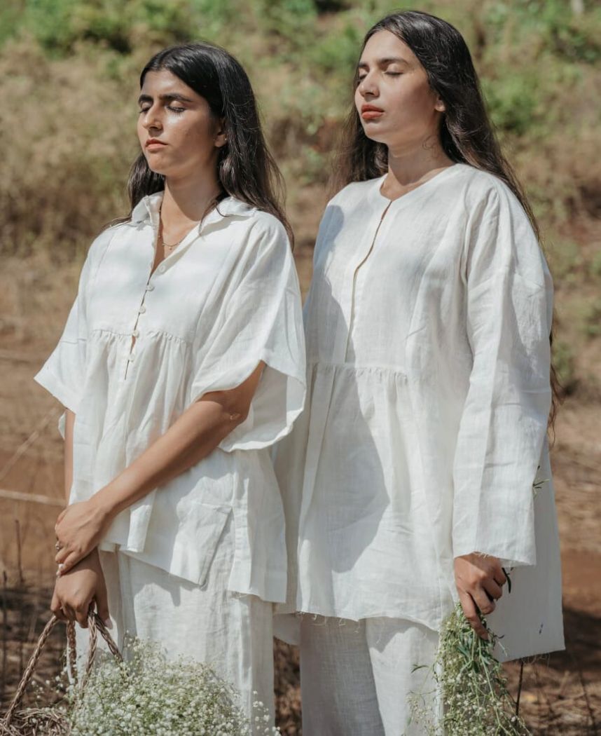 Square Yoke Gathered Top