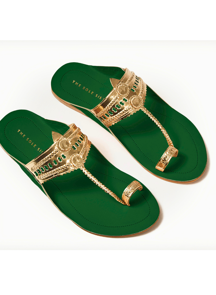 Stardust Deep Green Sandals