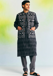 Static Band Collar Waist Coat