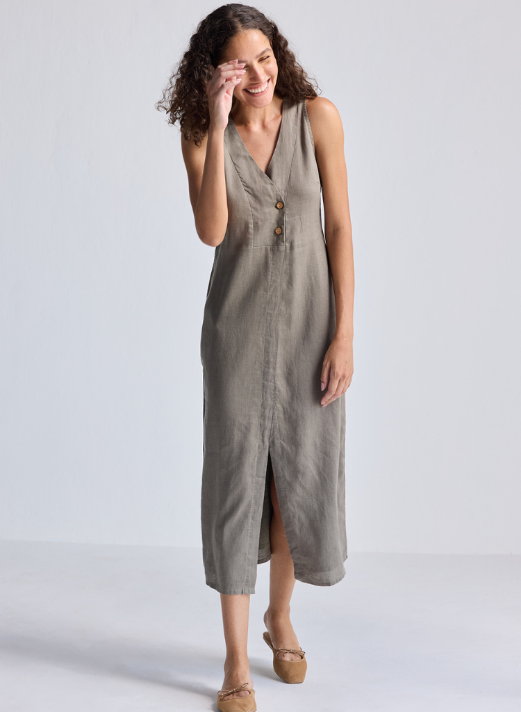 Front Slit Straight Dress