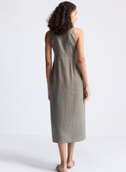 Front Slit Straight Dress