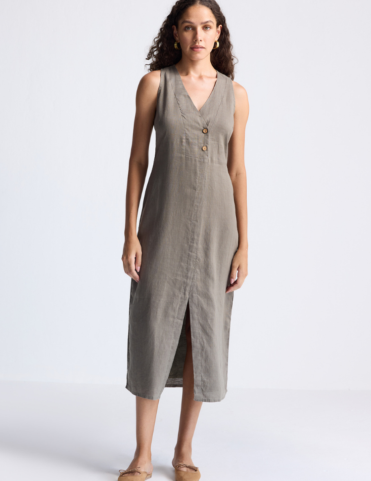 Straight-Dress-with-Front-Slit-in-Dark-Green-Hemp-C.png
