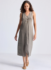 Front Slit Straight Dress