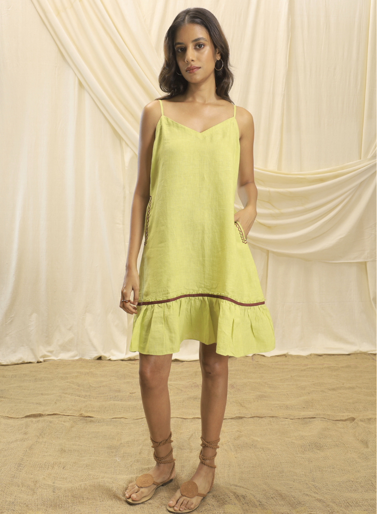 Strappy Frilled Dress