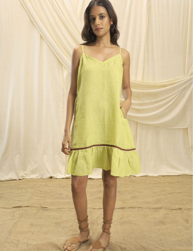 Strappy Frilled Dress