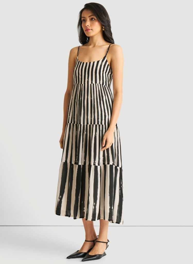 Strappy Tiered Dress
