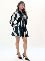 Stream Bubble Hem Dress