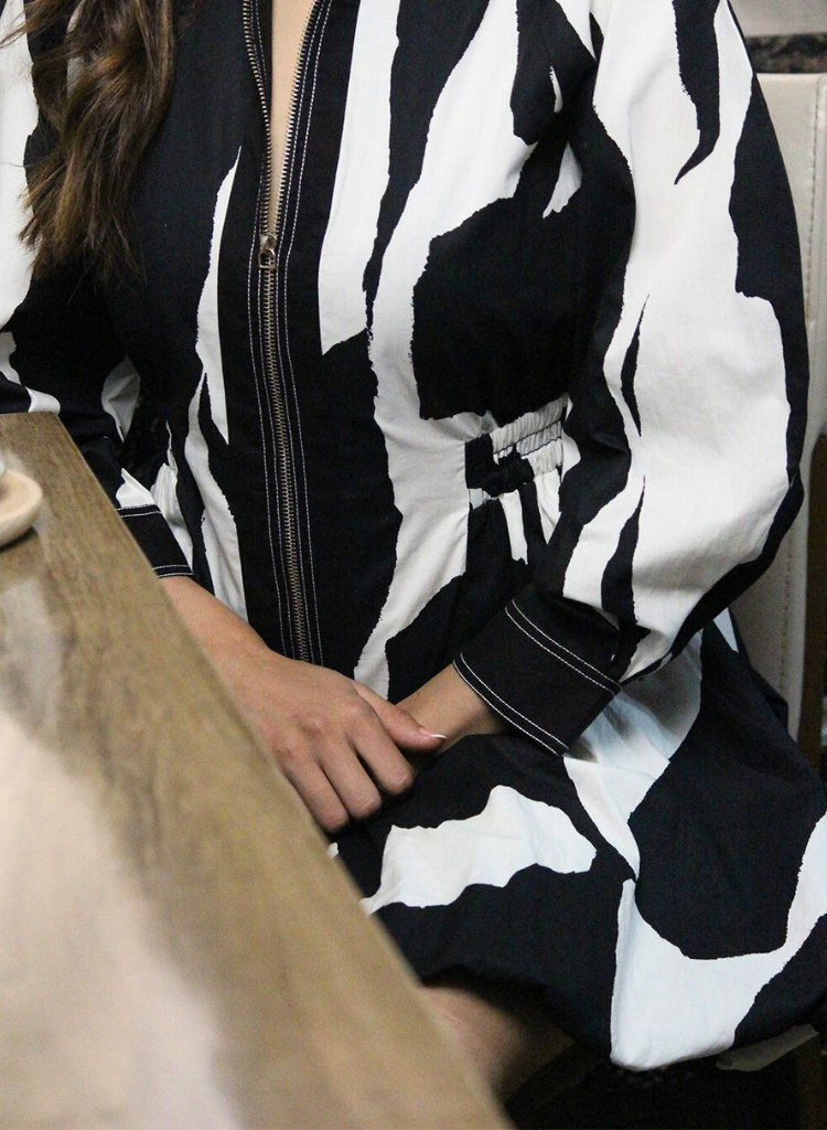 Stream Bubble Hem Dress