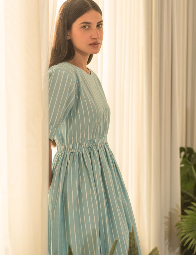 Stripe-Elastic-Waist-Dress-Blue-A.png