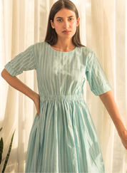 Stripe Elastic Waist Dress