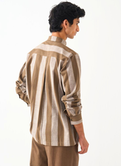 Stripe Floral Applique Shirt