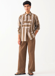 Stripe Floral Applique Shirt