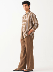 Stripe Floral Applique Shirt