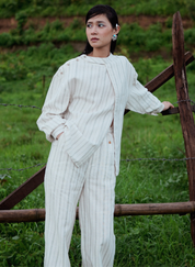 Striped Band Collar Set