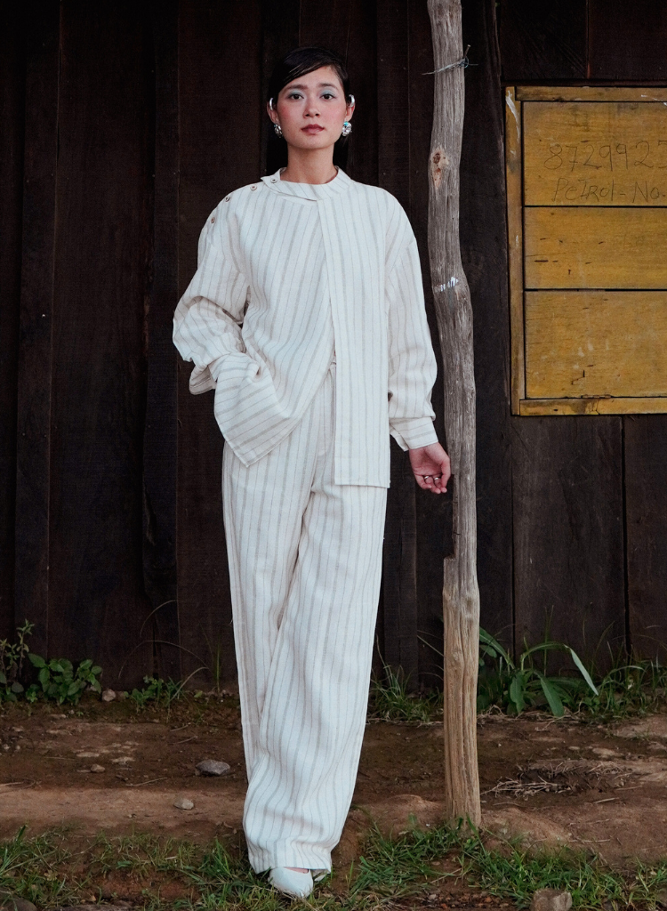 Striped Band Collar Set