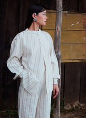 Striped Band Collar Set