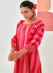 Striped Box Pleat Dress