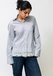 Striped Cotton Blend Shirt