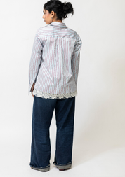 Striped Cotton Blend Shirt