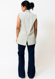 Striped Denim Waistcoat