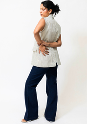 Striped Denim Waistcoat