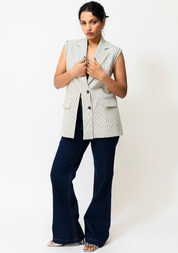 Striped Denim Waistcoat