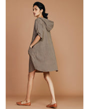 Striped Hooded Dress