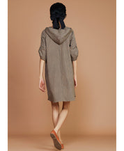Striped Hooded Dress