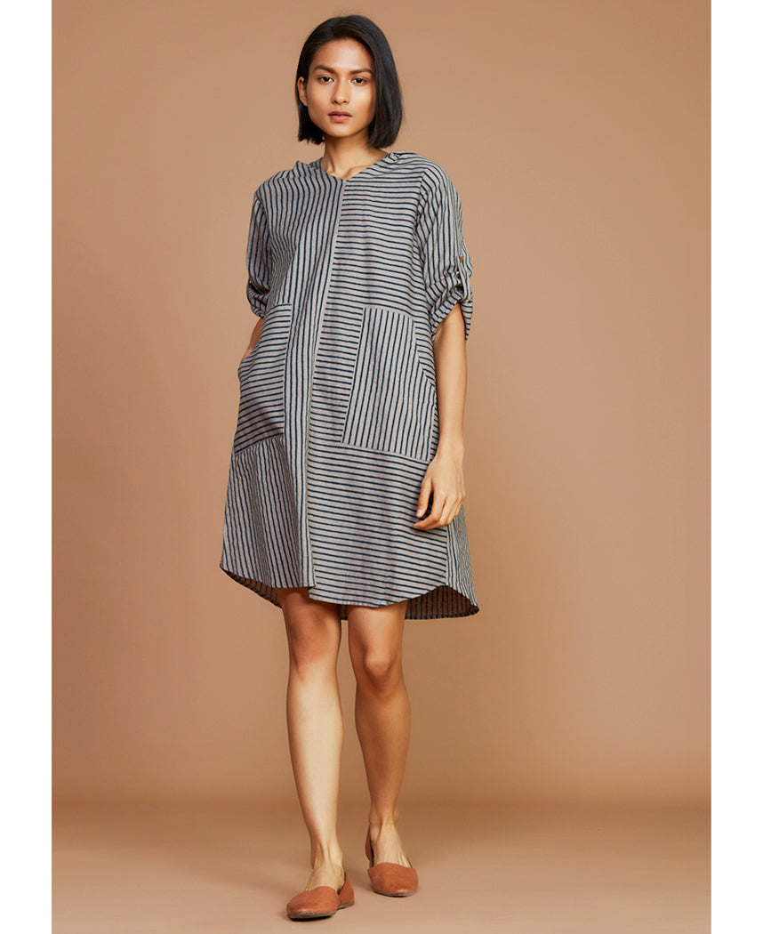 Striped Hooded Dress