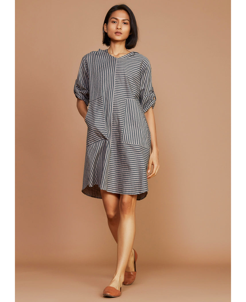 Striped Hooded Dress