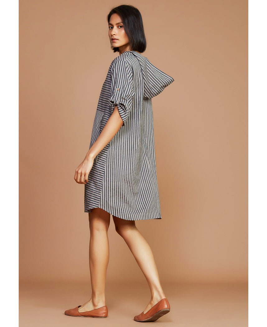 Striped Hooded Dress