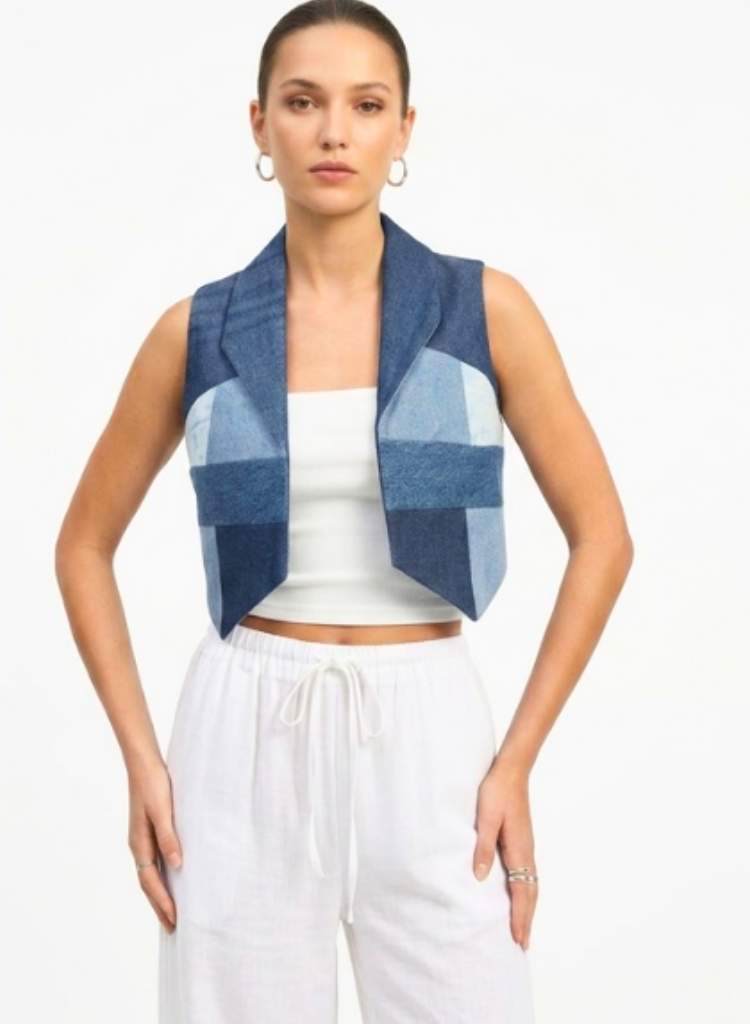 Structured Denim Vest