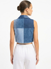 Structured Denim Vest