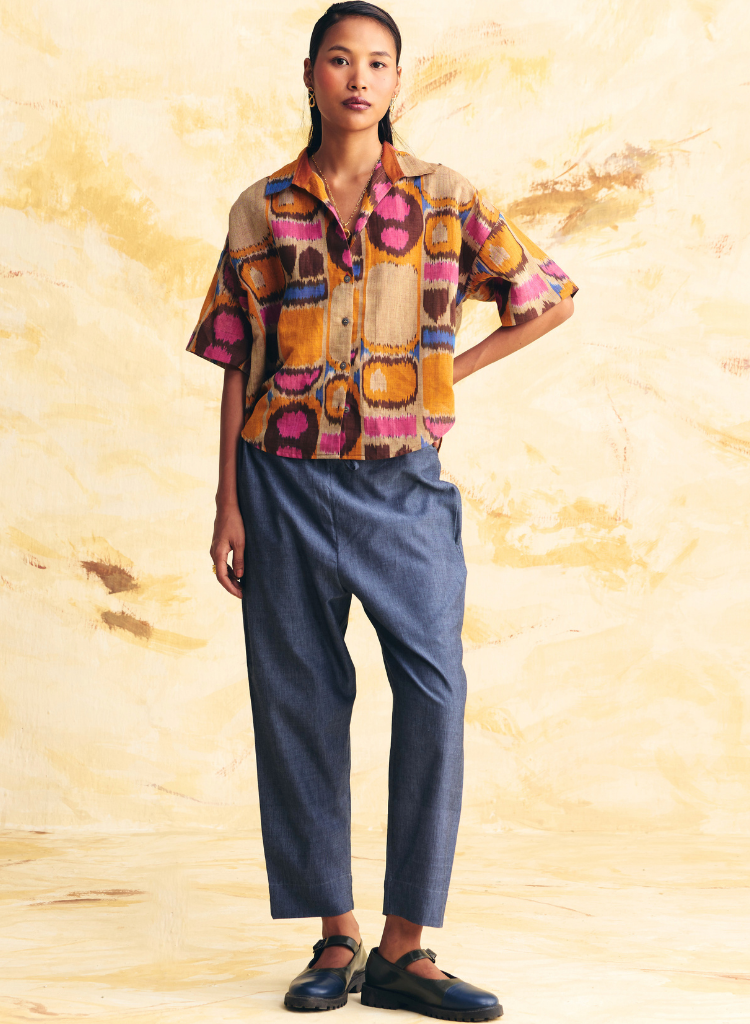 Sunflare Cropped Shirt Set