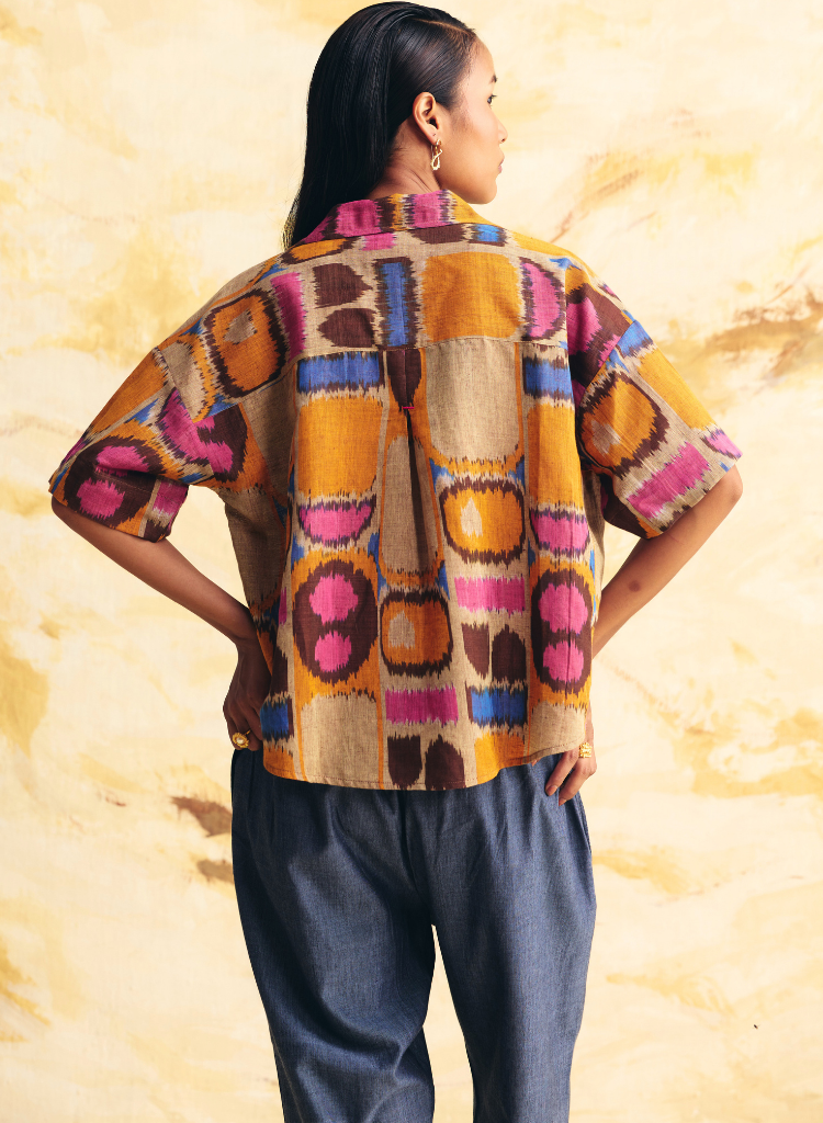 Sunflare Cropped Shirt Set