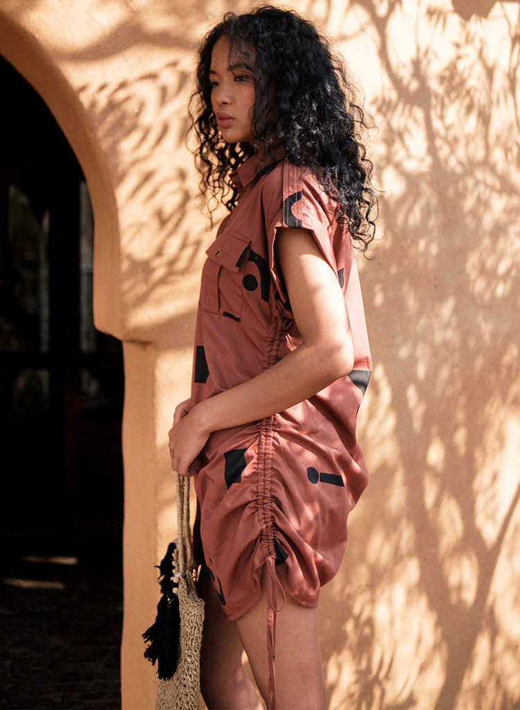 Sunrise Gather Triangle Dress