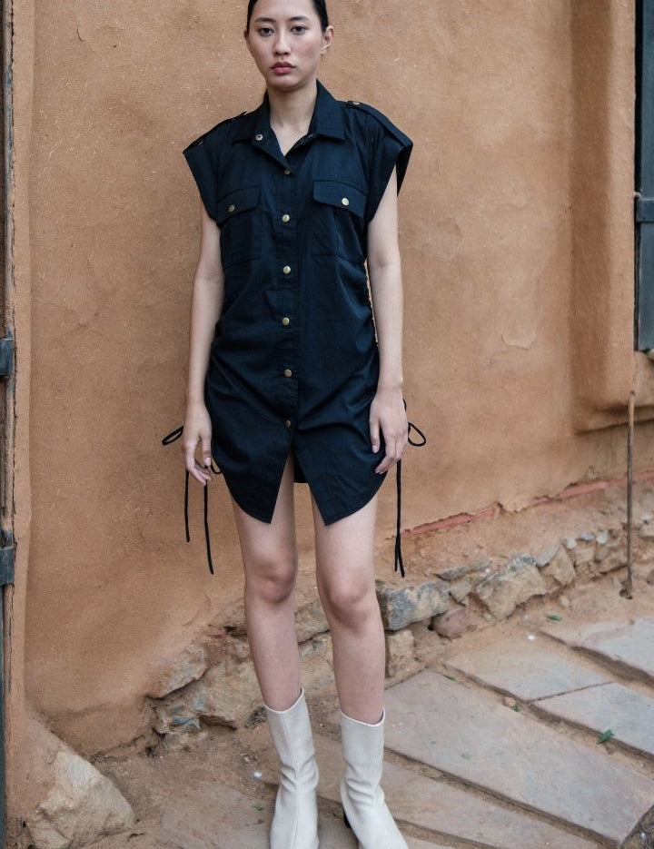 Sunrise Gather Shirt Dress