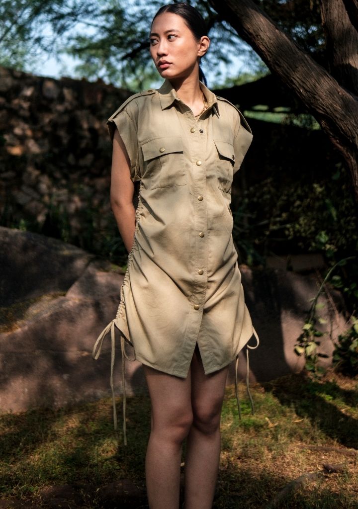 Sunrise Gather Shirt Dress