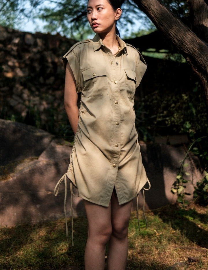 Sunrise Gather Shirt Dress