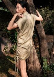 Sunrise Gather Shirt Dress