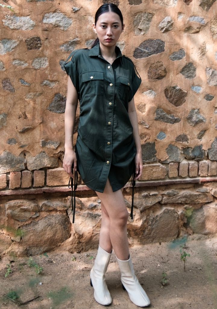 Sunrise Gather Shirt Dress