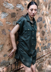 Sunrise Gather Shirt Dress