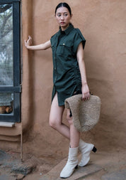 Sunrise Gather Shirt Dress