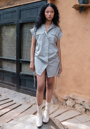 Sunrise Gather Shirt Dress