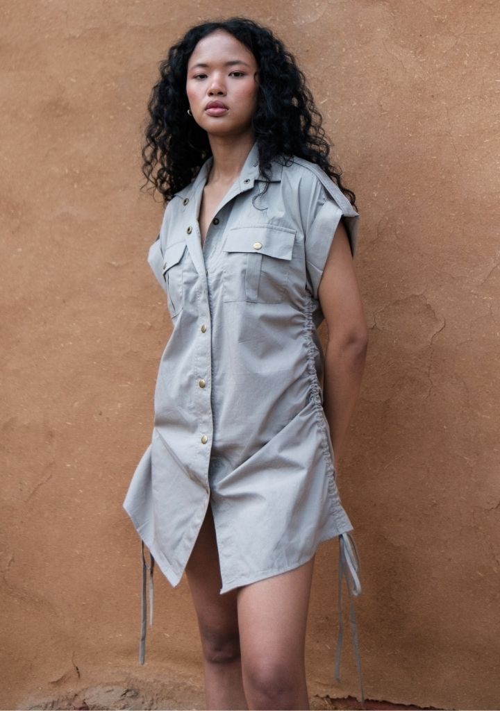 Sunrise Gather Shirt Dress