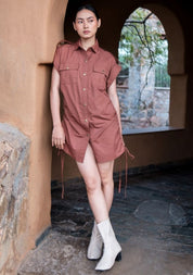Sunrise Gather Shirt Dress
