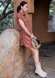 Sunrise Gather Shirt Dress